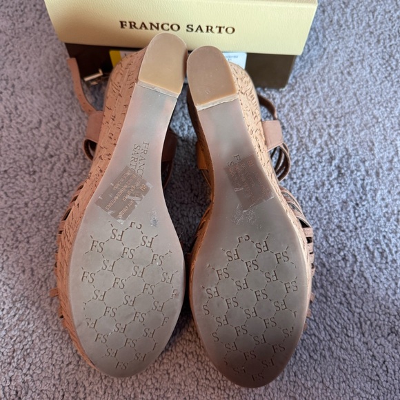 Franco Sarto Brown Wedge Sandals - Picture 4 of 4
